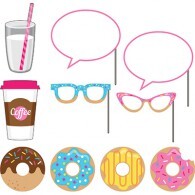 Donut Time Photo Booth Props