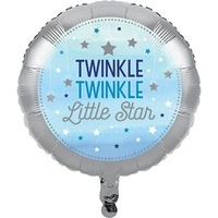 1st Birthday Boy Twinkle Twinkle Little Star 45cm Foil Balloon