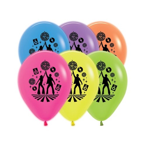 Neon Latex Balloons  Disco
